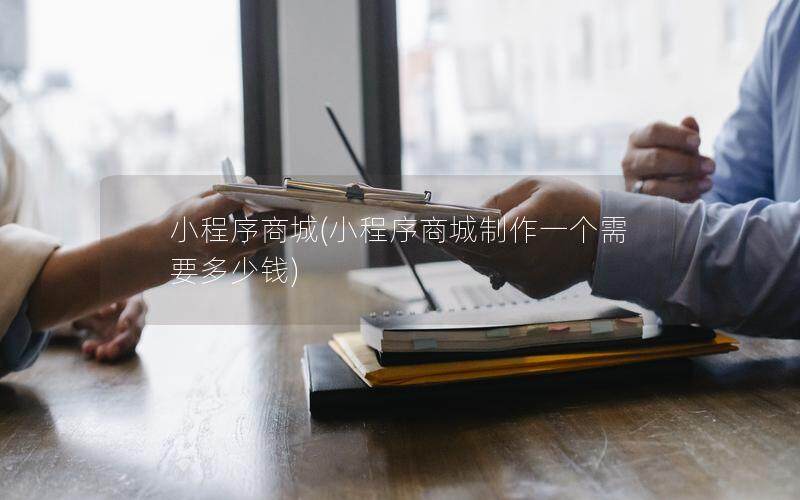 小程序商城(小程序商城制作一个需要多少钱)