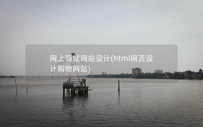 网上商城网站设计(html网页设计购物网站)