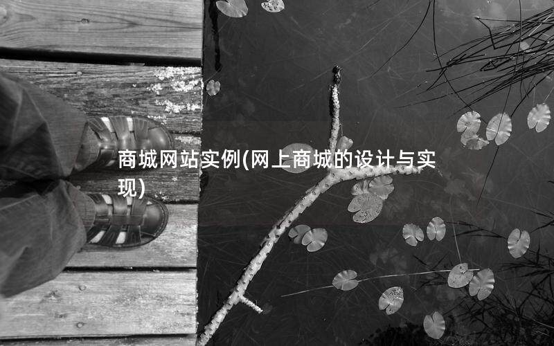 商城网站实例(网上商城的设计与实现)