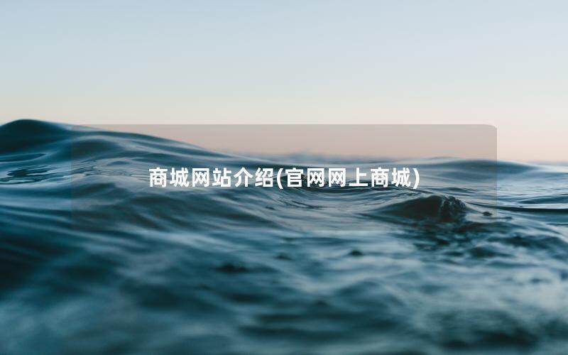 商城网站介绍(官网网上商城)