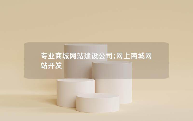 专业商城网站建设公司;网上商城网站开发